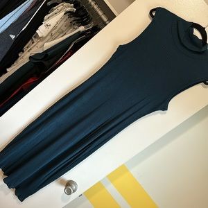 Teal mock neck sweater dress. Size XL.